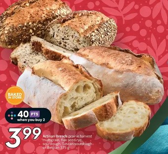 Sobeys Artisan breads offer