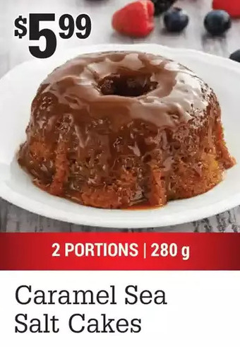 M & M Food Market Caramel sea salt cakes offer