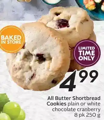 Sobeys All butter shortbread cookies offer