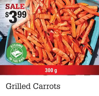 M & M Food Market Grilled carrots offer