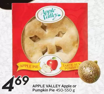 Sobeys Apple valley apple or pumpkin pie offer
