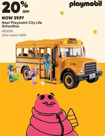 Toys R us Playmobil city life schoolbus offer