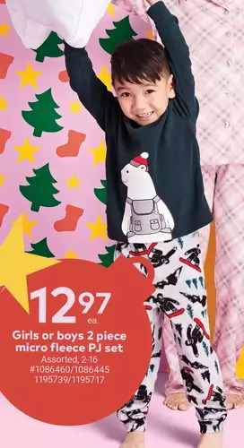 Giant Tiger Boys 2 piece micro fleece pj set offer