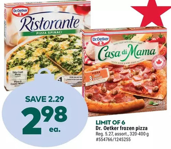 Giant Tiger Dr. oetker frozen pizza offer