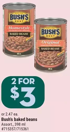 Giant Tiger Bush's baked beans offer