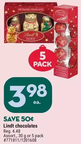 Giant Tiger Lindt chocolates offer