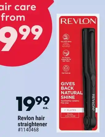 Giant Tiger Revlon hair straightener offer