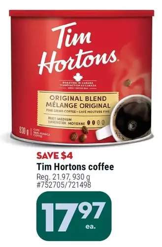 Giant Tiger Tim hortons coffee offer