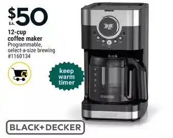 Giant Tiger Black+decker 12-cup coffee maker offer