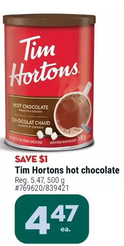 Giant Tiger Tim hortons hot chocolate offer