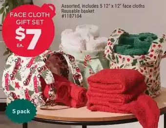 Giant Tiger Face cloth gift set offer