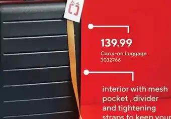 Staples Gry mattr carry-on luggage offer