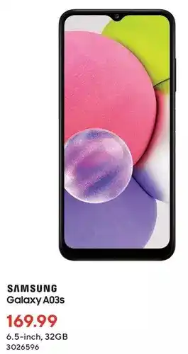 Staples Samsung galaxy a03s 6.8-inch 32gb offer