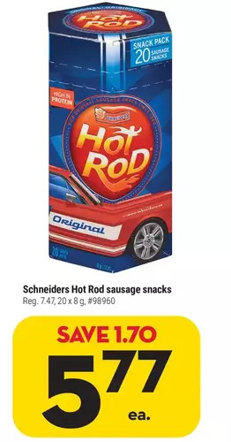 Giant Tiger Schneiders hot rod sausage snacks offer