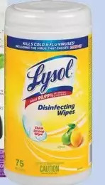 Giant Tiger Lysol disinfectant wipes offer