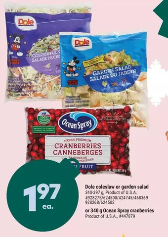 Giant Tiger Dole coleslaw offer