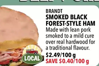 Farm Boy Brandt smoked black forest-style ham offer