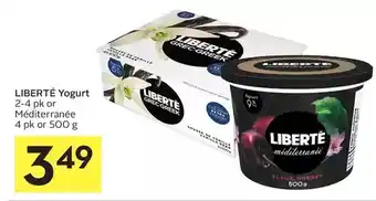 Foodland Liberte yogurt or mediterranee offer