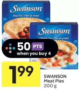 Foodland Swanson meat pies offer
