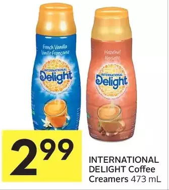 Foodland International delight coffee creamers offer