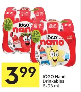 Foodland Iogo nano drinkables offer