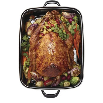 Canadian Tire Master chef 16" double roaster with rack offer