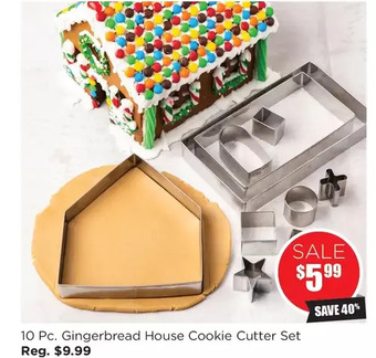 Kitchen Stuff Plus 10 pc. gingerbread house cookie cutter set offer