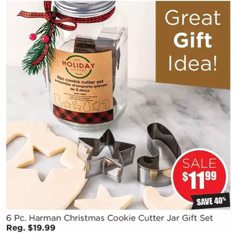 Kitchen Stuff Plus 6 pc. harman christmas cookie cutter jar gift set offer