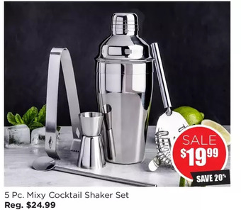 Kitchen Stuff Plus 5 pc mixy cocktail shaker set offer