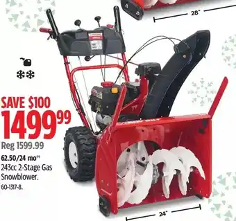 Canadian Tire 243cc 2-stage gas snowblower offer