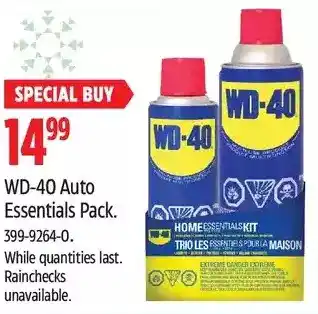 Canadian Tire Wd-40 auto essentials pack offer