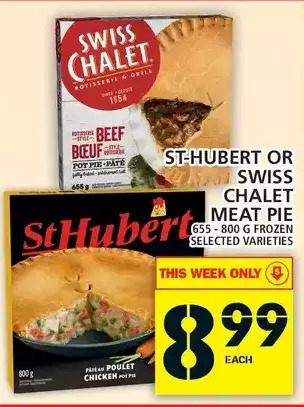 Food Basics St-hubert or swiss chalet meat pie offer