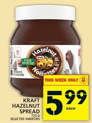 Food Basics Kraft hazelnut spread offer