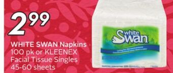 Sobeys White swan napkins offer