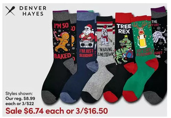 Mark's Denver hayes socks offer