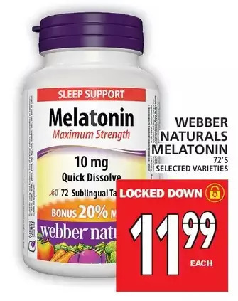 Food Basics Webber naturals melatonin offer