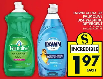 Food Basics Dawn ultra or palmolive diswashing detergent offer