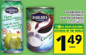 Food Basics Casablanca coconut water or milk offer