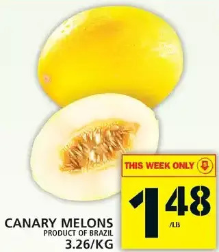 Food Basics Canary melons offer
