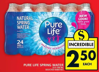 Food Basics Pure life spring water offer