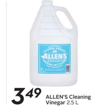Sobeys Allen's cleaning vinegar offer