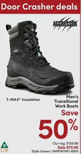 Mark's Aggressor men's transitional work boots offer