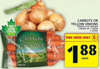 Food Basics Carrots or yellow onions offer