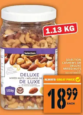 Food Basics Selection cashews or deluxe mixed nuts offer