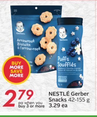 Sobeys Nestlé gerber snacks offer