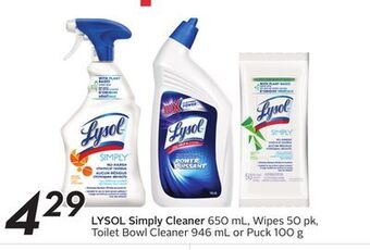 Sobeys Lysol simply cleaner offer