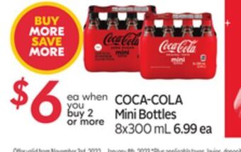 Sobeys Coca-cola mini bottles offer