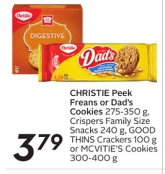 Sobeys Christie peek freans or dad's cookies offer