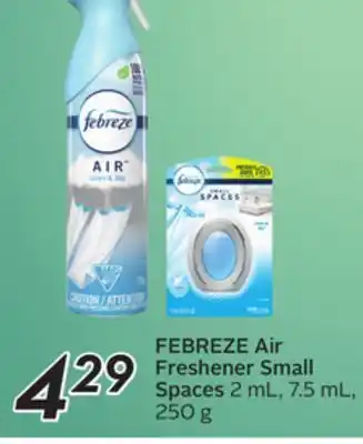 Sobeys Febreze air freshener small spaces offer