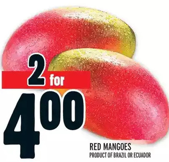 Metro Red mangoes offer